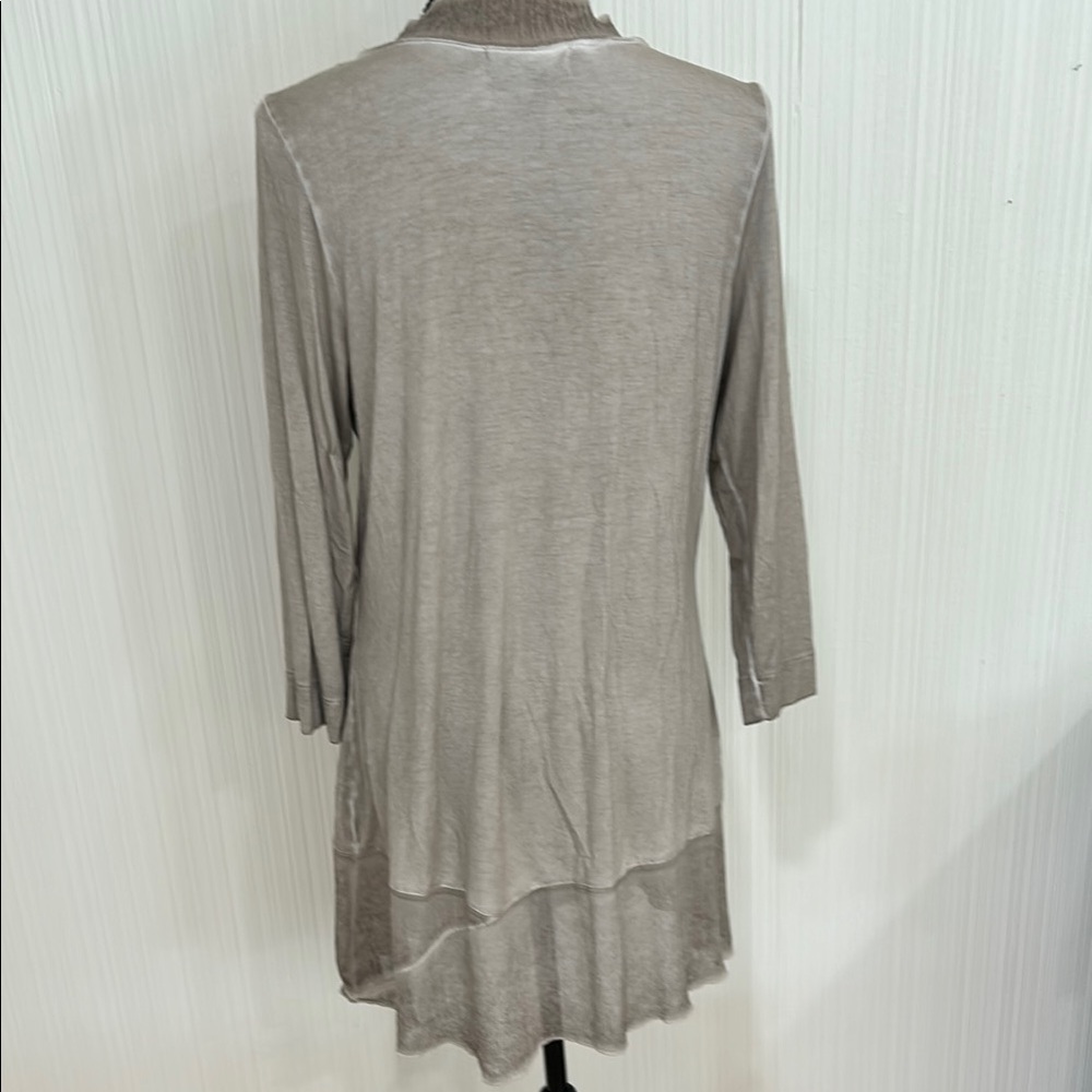 Charlie Paige Tan Relaxed Asymmetrical Tunic - Picture 5 of 9